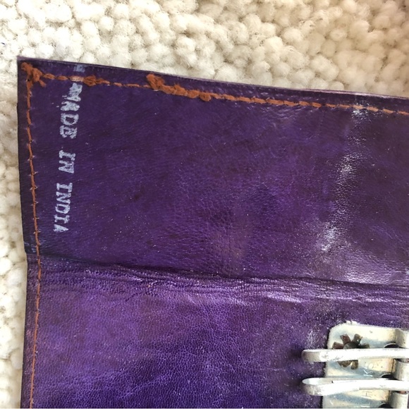 NWOT Shantiniketan Indian leather boho key case - Picture 5 of 13